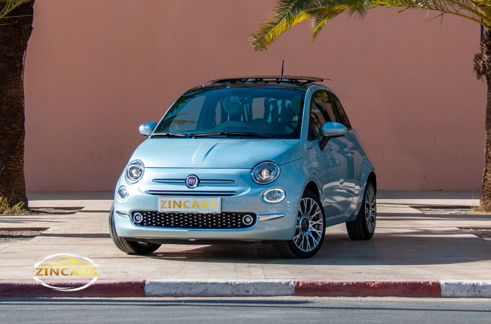 Location Fiat 500C 2023 Marrakech voiture cabriolet Maroc