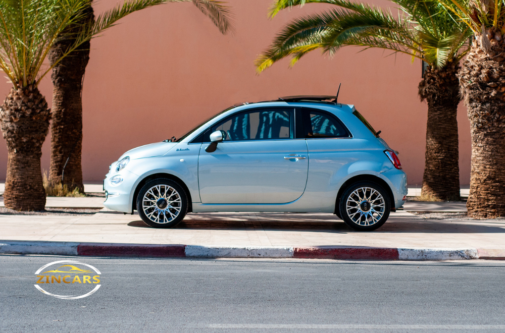Location Fiat 500C 2023 Marrakech voiture cabriolet Maroc